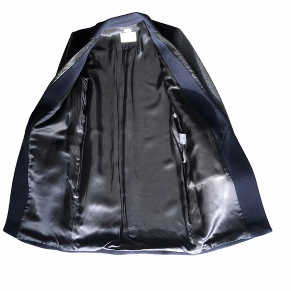 Sandro Paris Navy Colorblock Tailored Wool Coat 36 - Picture 11 of 15